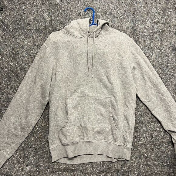 Divided by H&M Sweater Men M Grey Hooded Pocket Drawstring Sweatshirt - Picture 1 of 9